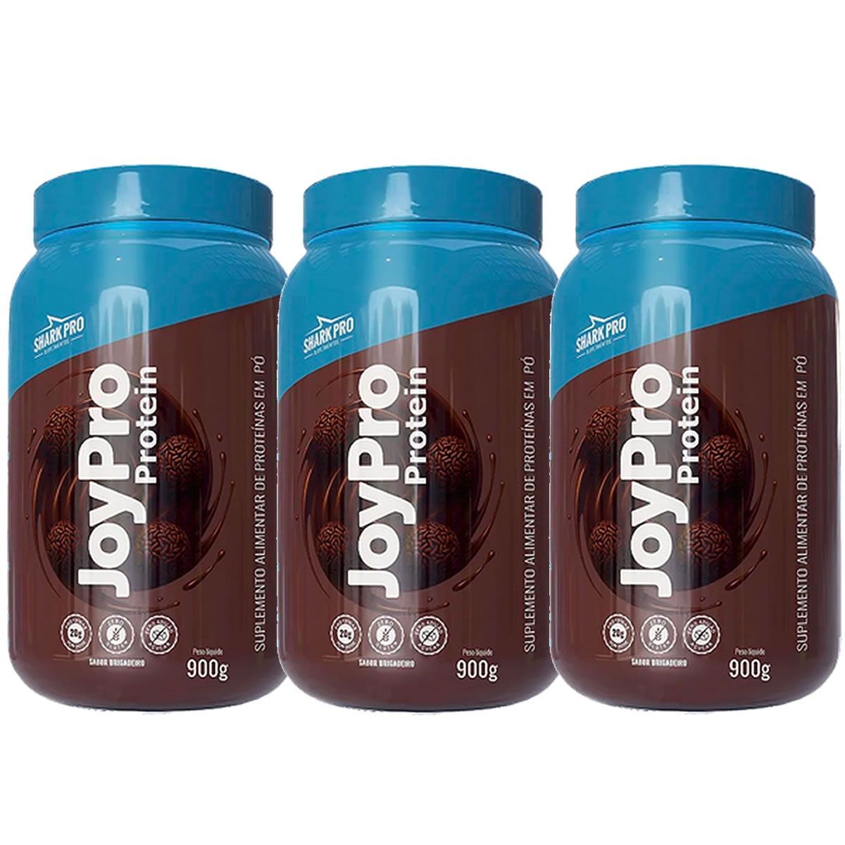 Kit 3X JoyPro Protein - 900g Brigadeiro - Shark pro