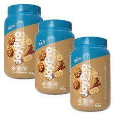 Kit 3X JoyPro Protein - 900g Cookies de Banana com Canela - Shark Pro