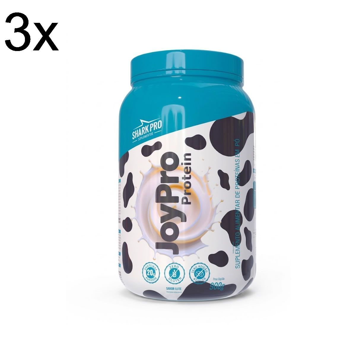 Kit 3X Joypro Protein - 900g Leite - Skark Pro