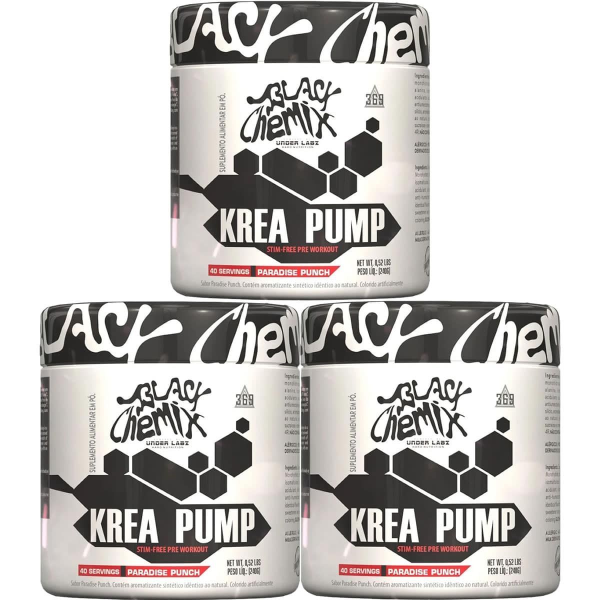 Kit 3X Krea Pump - 240g Paradise Punch - Under Labz