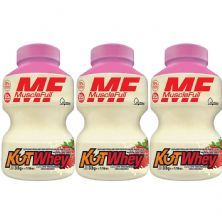 Kit 3X Kut Whey Mini - 33g Leite Fermentado com Morango - MuscleFull