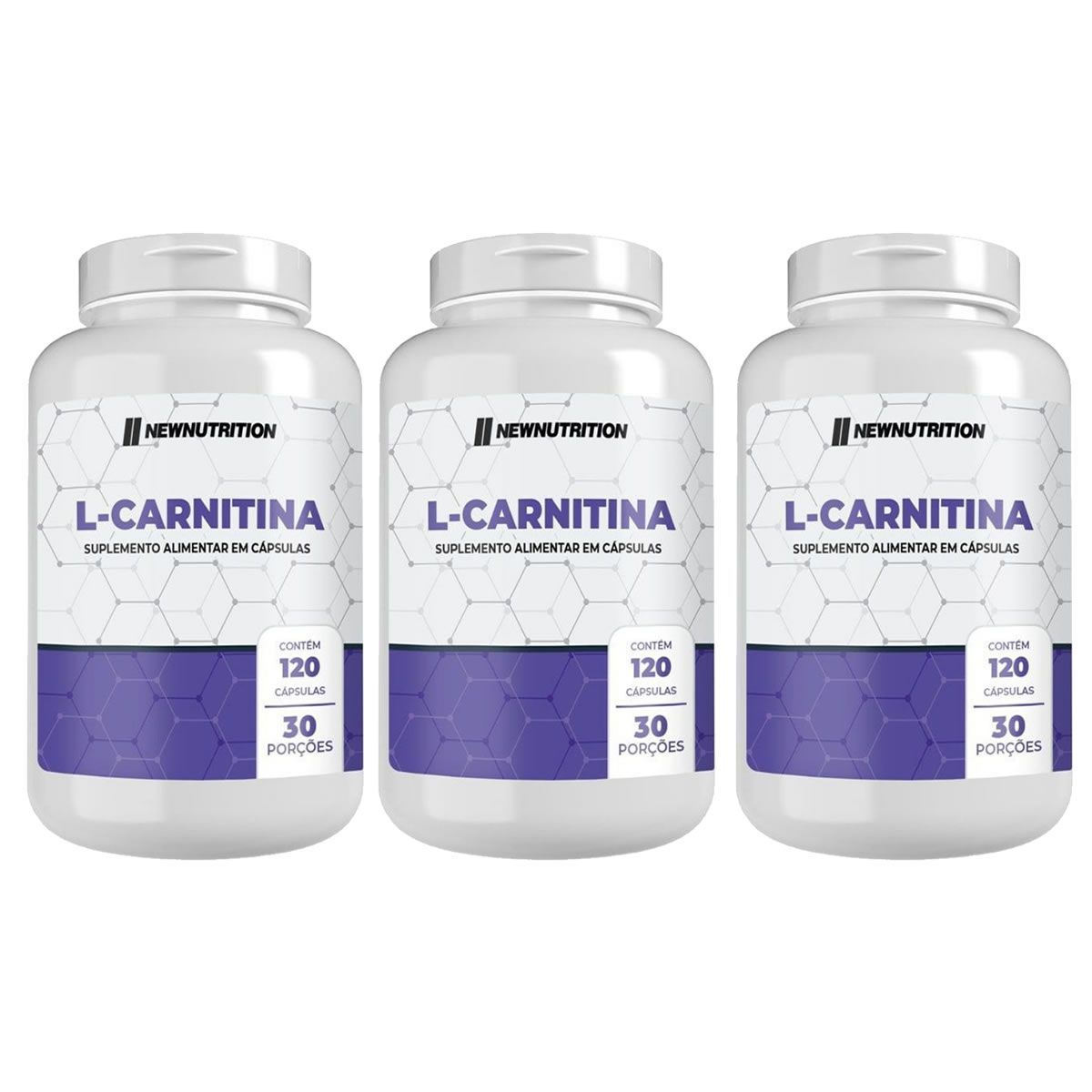 Kit 3X L Carnitina - 120 C�psulas - NewNutrition