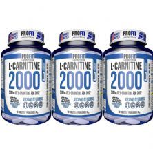 Kit 3X L-Carnitina 2000 + 250mcg Cromo - 60 Tabletes - ProFit