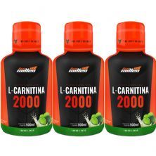 Kit 3X L-Carnitina 2000mg - 500ml Lim�o - New millen