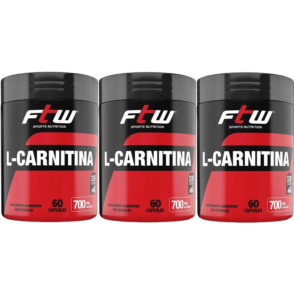 Kit 3X L-Carnitina - 60 C�psulas - FTW