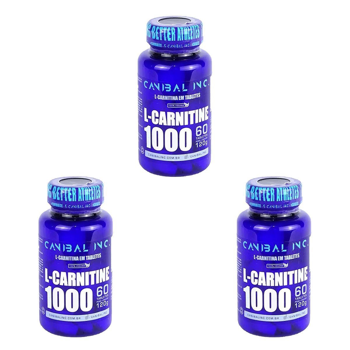 Kit 3X L-carnitina - 60 Tablets - Canibal