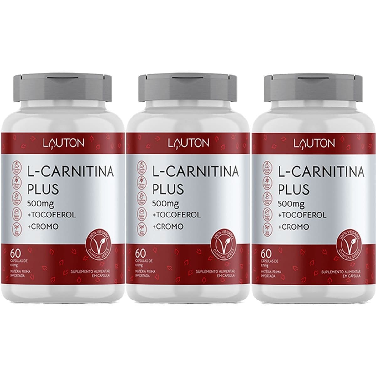 Kit 3X L-Carnitina Plus - 60 C�psulas - Lauton Nutrition
