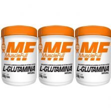 Kit 3X L-Glutamina - 300g Natural - MuscleFull