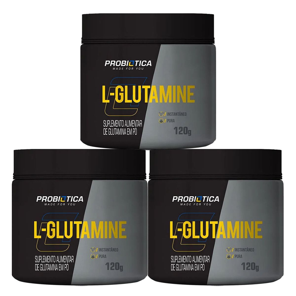 Kit 3X L-Glutamine - 120g - Probi�tica