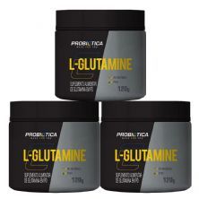 Kit 3X L-Glutamine - 120g - Probi�tica
