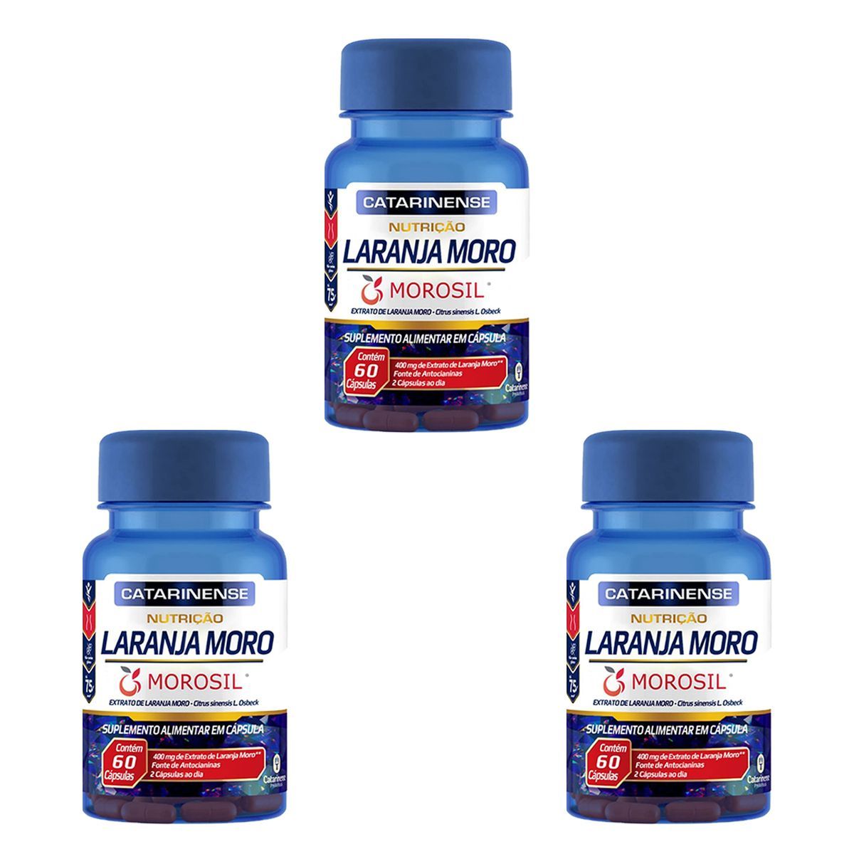 Kit 3X Laranja Moro - 60 C�psulas - Catarinense Nutri��o