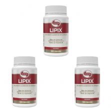 Kit 3X Lipix �leo de C�rtamo - 120 C�psulas - Vitafor