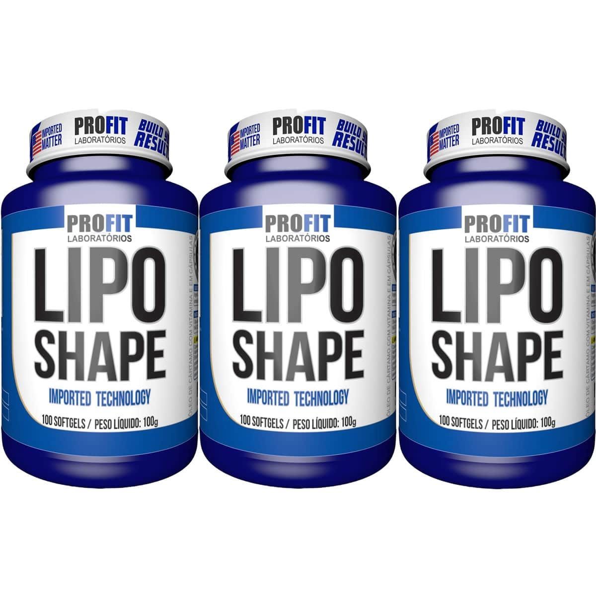 Kit 3X Lipo Shape - 100 C�psulas Softgels - ProFit