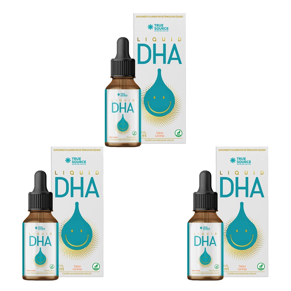Kit 3X Liquid Dha - 30ml Laranja - True Source