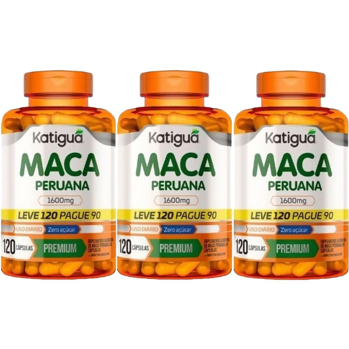 Kit 3X Maca Peruana - 120 C�psulas - Katigu�