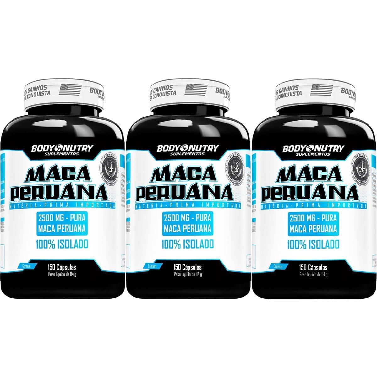 Kit 3X Maca Peruana- 150 C�psulas - Body Nutry