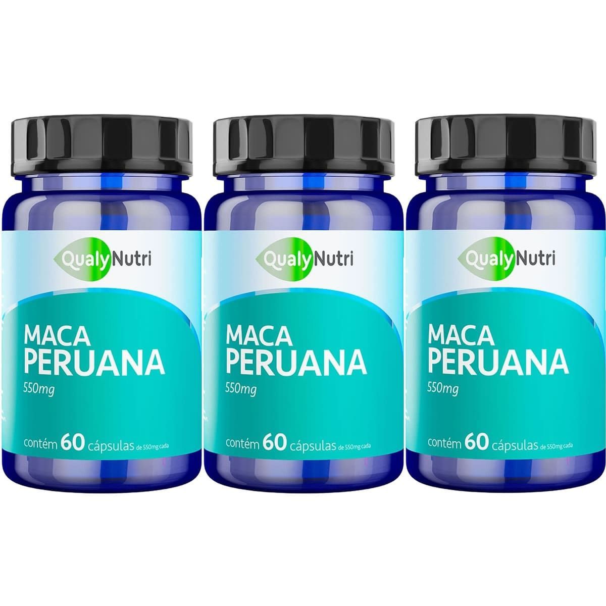 Kit 3X Maca Peruana - 60 C�psulas - QualyNutri