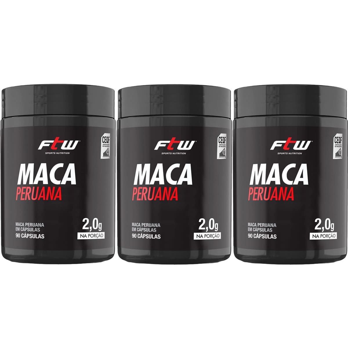 Kit 3X Maca Peruana - 90 C�psulas - FTW