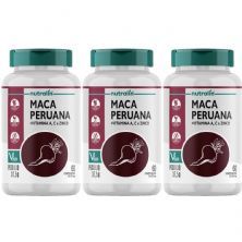 Kit 3X Maca Peruana com Vitamina A, C e Zinco - 60 Comprimidos - Nutralin