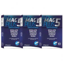Kit 3X Mag Plus 5 - 60 C�psulas - Herbamed
