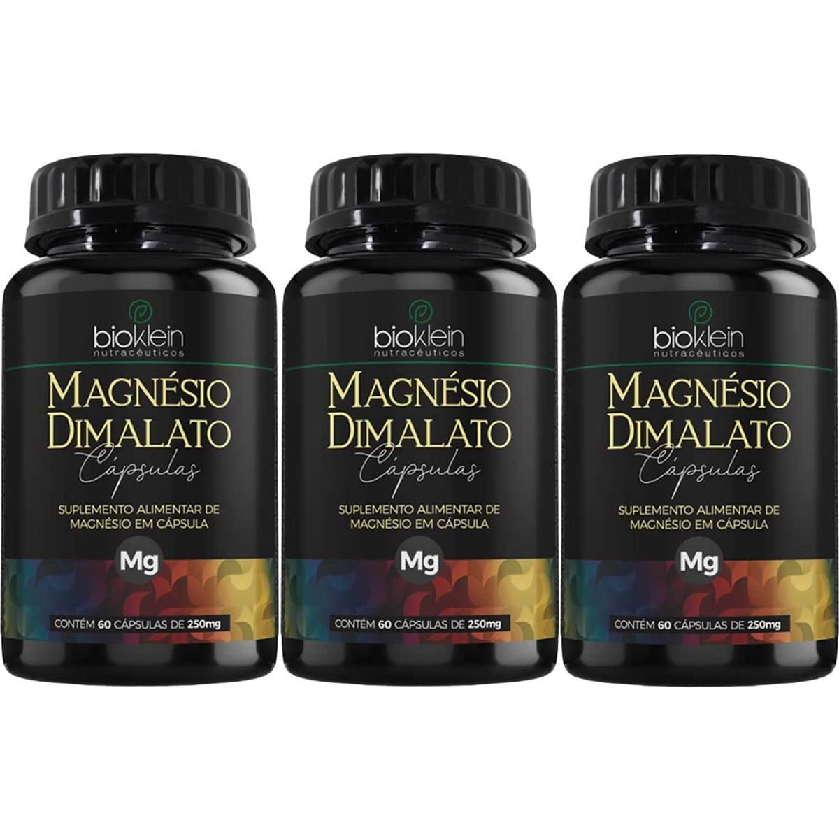 Kit 3X Magn�sio Dimalato - 60 C�psulas - Bioklein