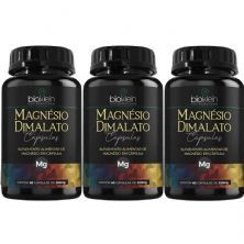Kit 3X Magn�sio Dimalato - 60 C�psulas - Bioklein