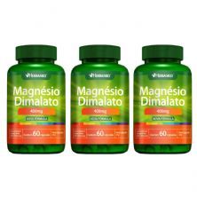Kit 3X Magn�sio Dimalato - 60 C�psulas - Herbamed