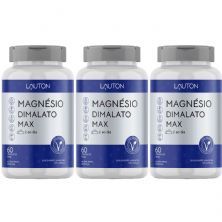 Kit 3X Magn�sio Dimalato Max - 60 C�psulas - Lauton Nutrition