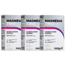 Kit 3X Magn�sio Trio - 60 C�psulas - Katigu�