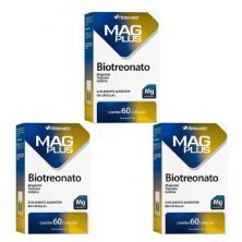 Kit 3X MagPlus Biotreonato - 60 C�psulas - Herbamed
