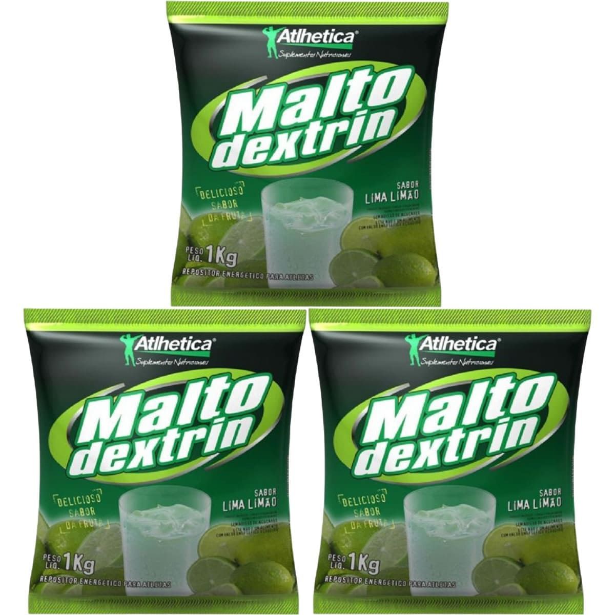 Kit 3X Maltodextrin - 1000g Lima-Lim�o - Atlhetica Nutrition