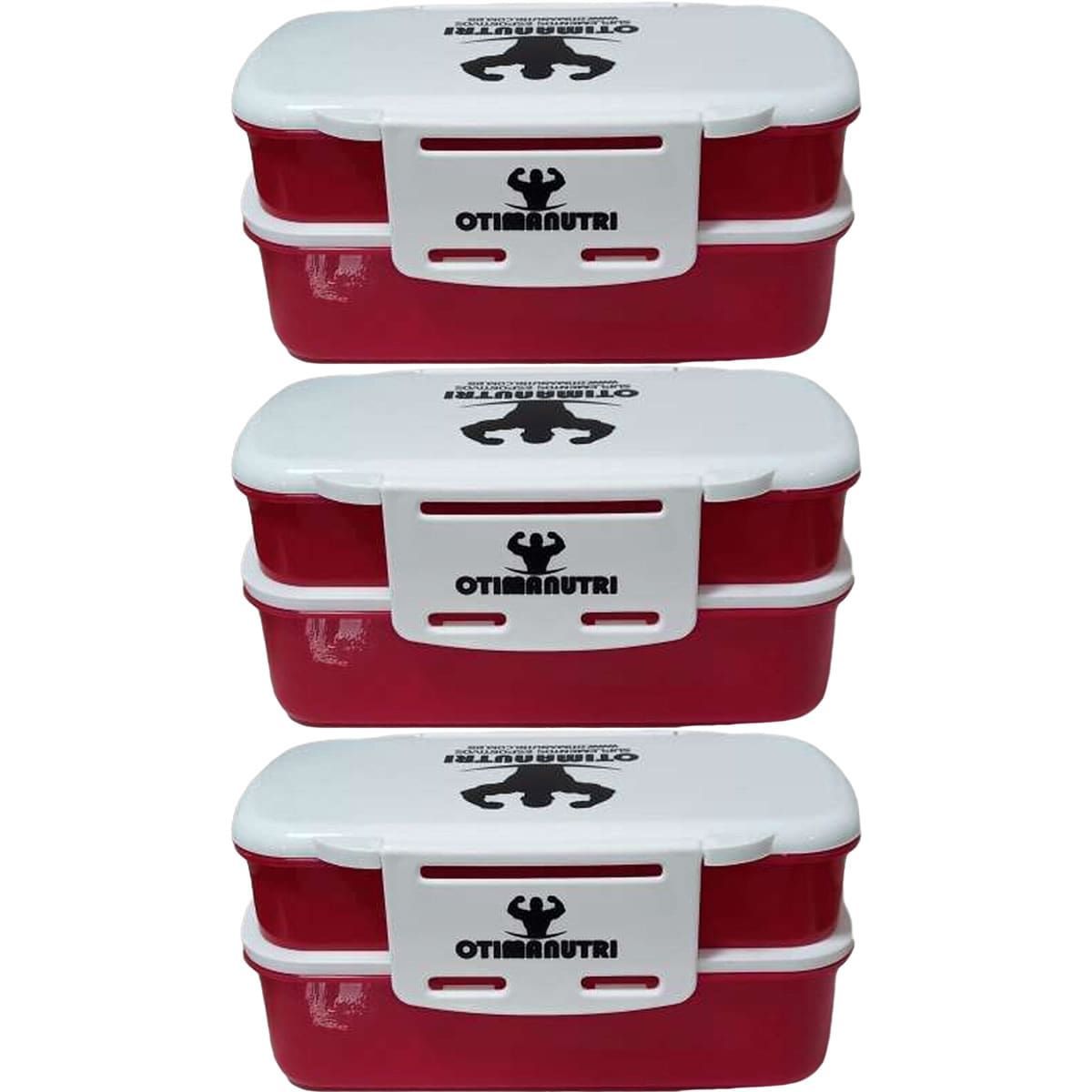Kit 3X Marmiteira Vermelha - OtimaNutri