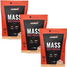 Kit 3X Mass Beef Protein - 3000g Refil Baunilha - New Millen