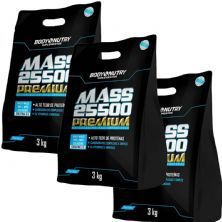 Kit 3X Mass Premium 25500 - 3.000g Creme de Baunilha - Body Nutry