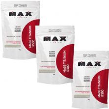 Kit 3X Mass Titanium 17500 - 3000g Refil Coco - Max Titanium