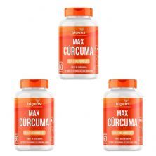 Kit 3X Max Curcuma 95% Curcuminoides - 60 C�psulas - Bigens