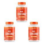 Kit 3X Max Curcuma 95% Curcuminoides - 60 C�psulas - Bigens