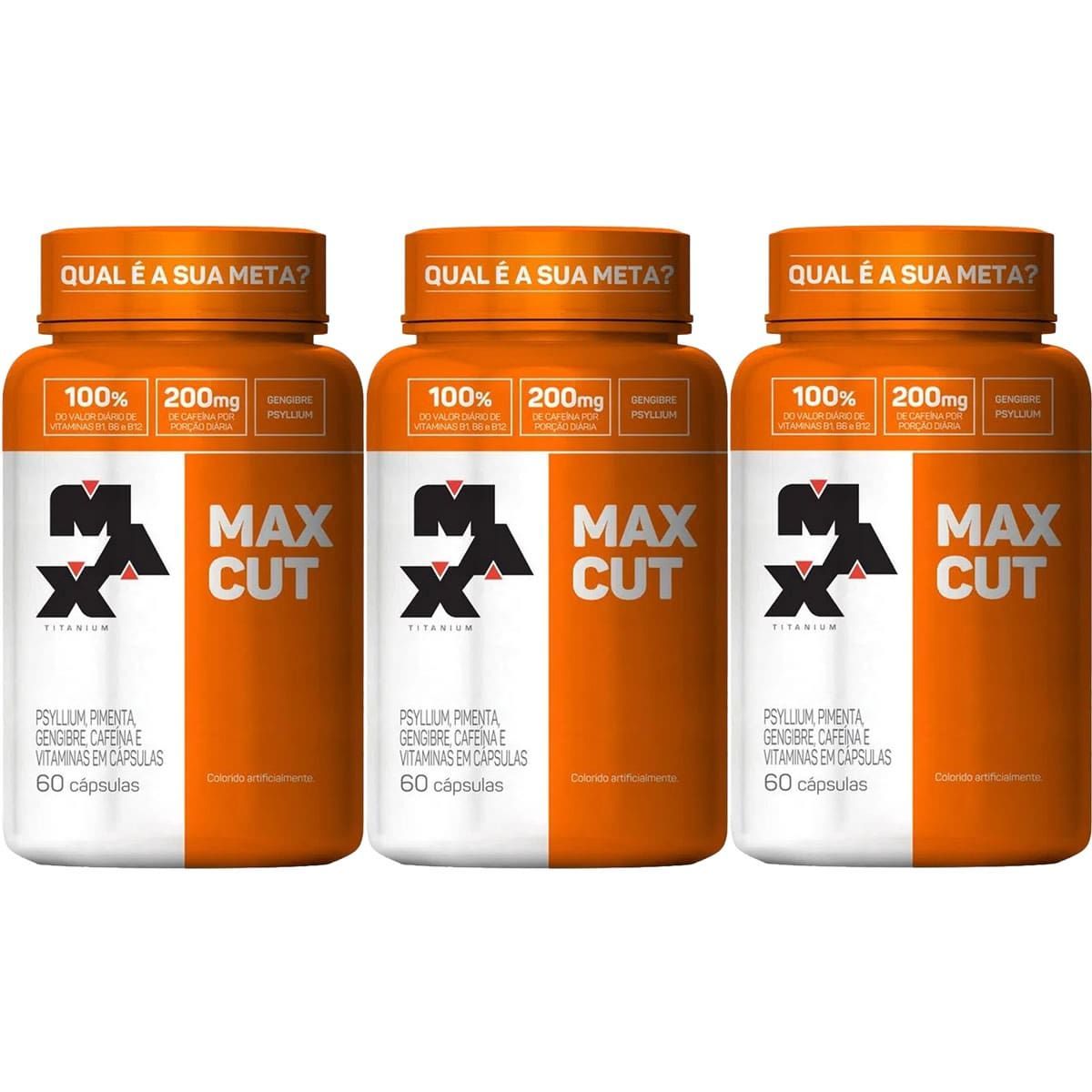 Kit 3X Max Cut - 60 C�psulas - Max Titanium