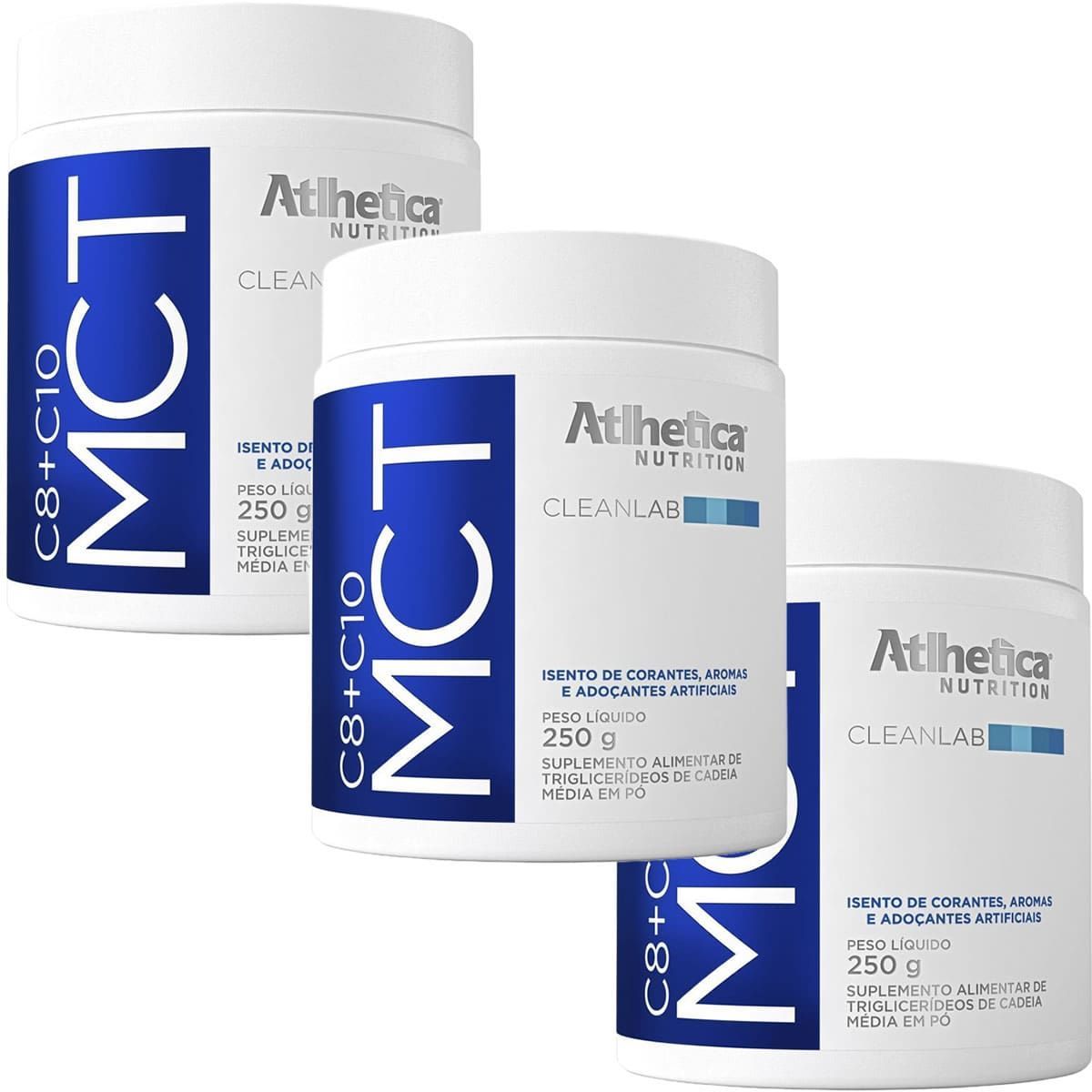 Kit 3X MCT C8+C10 - 250g em p� - Atlhetica Nutrition