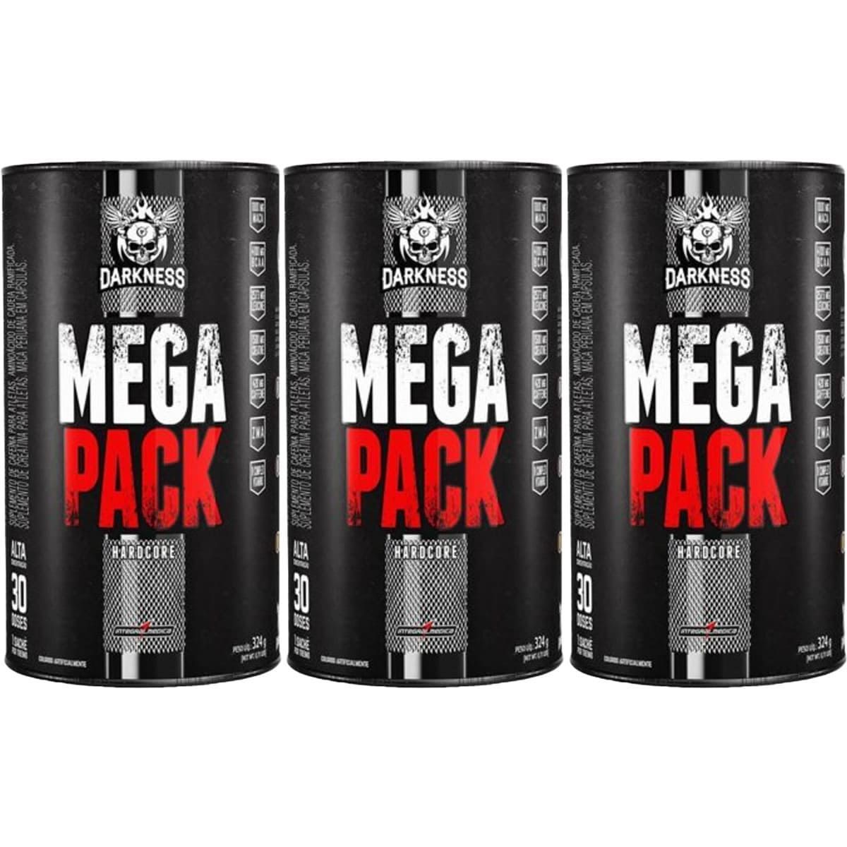 Kit 3X Mega Pack Hardcore - 30 Sach�s - IntegralM�dica