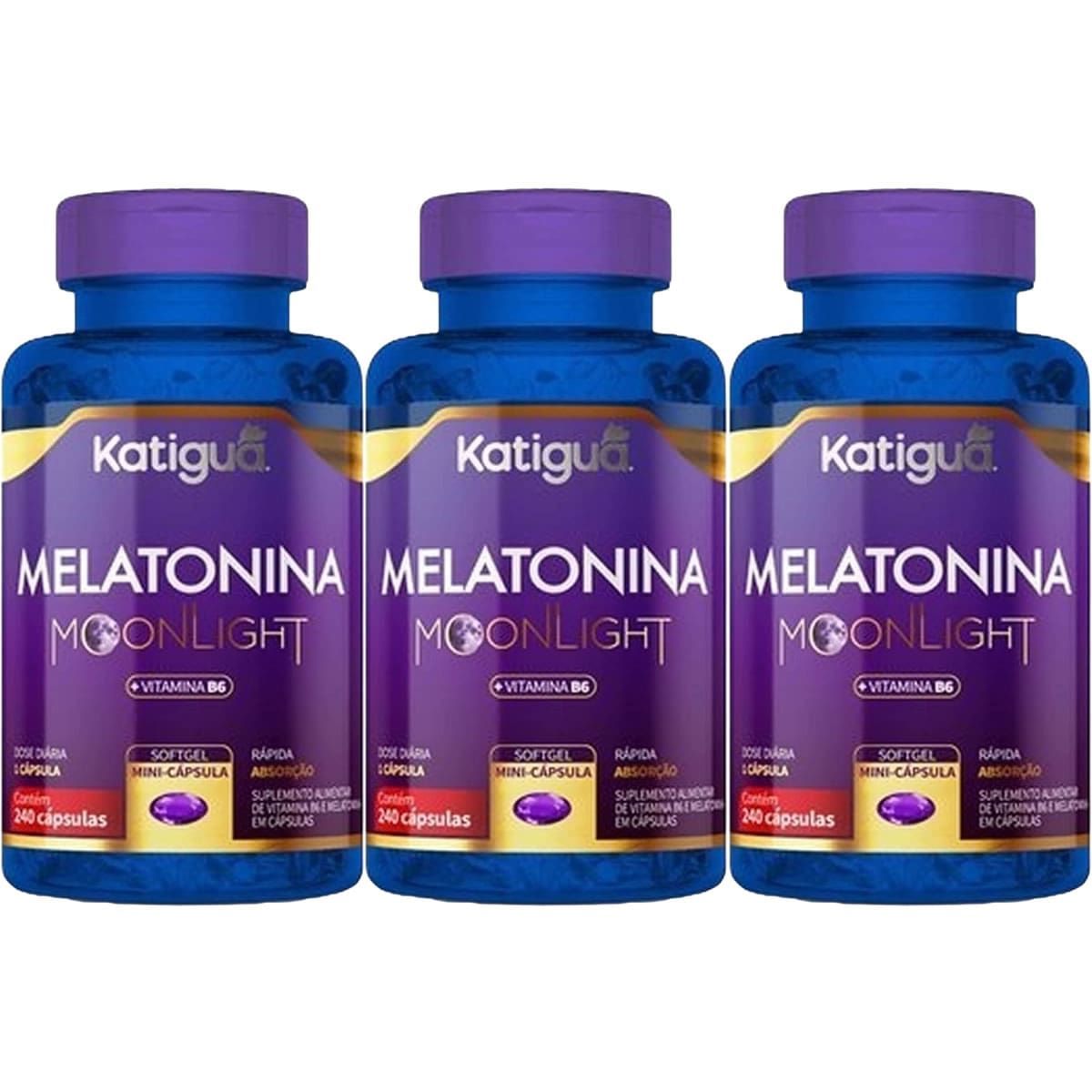 Kit 3X Melatonina 210mcg - 240 C�psulas - Katigu�