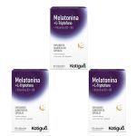 Kit 3X Melatonina + L-Triptofano 500mg - 60 C�psulas - katigu�