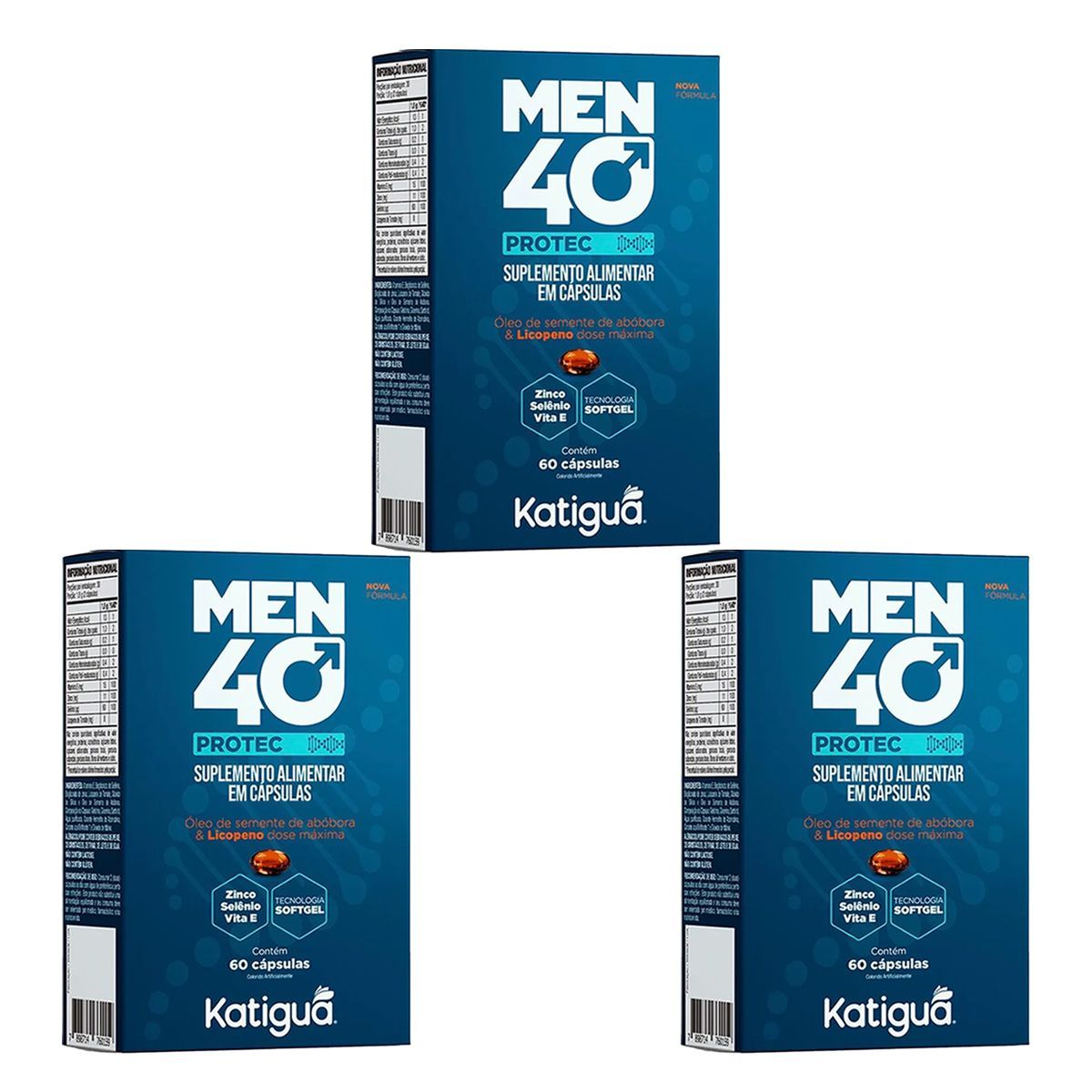 Kit 3X Men40 Protec 640mg - 60 C�psulas - Katigu�