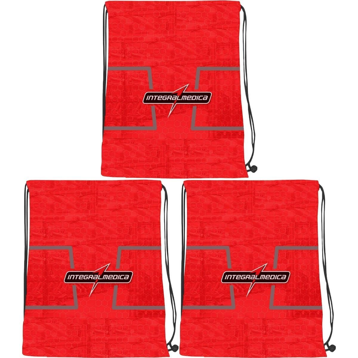 Kit 3X Mochila Saco Vermelha - IntegralM�dica