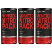 Kit 3X Monster Nitro Pack - 44 Packs - Probi�tica