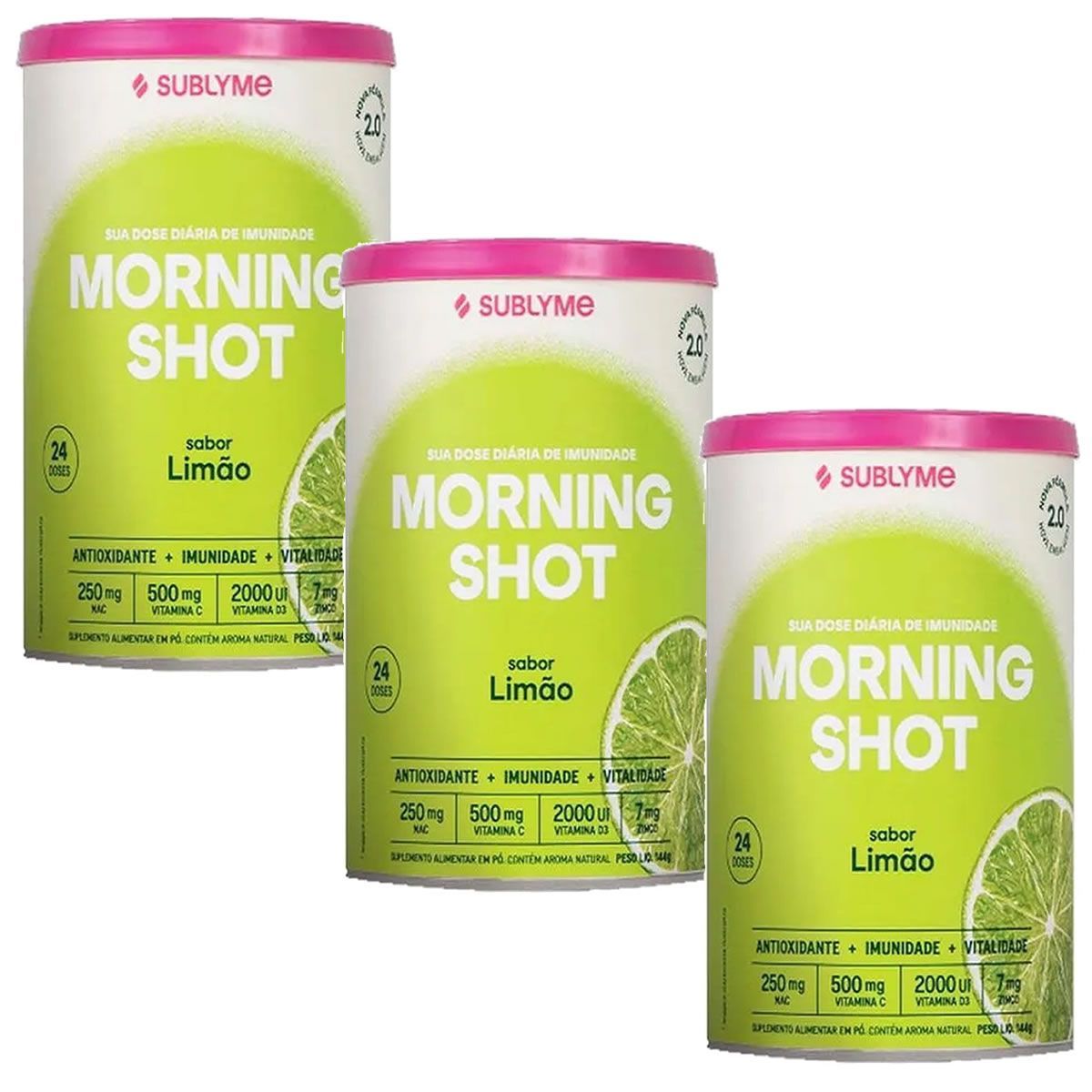 Kit 3X Morning Shot - 144g Lim�o - Sublyme