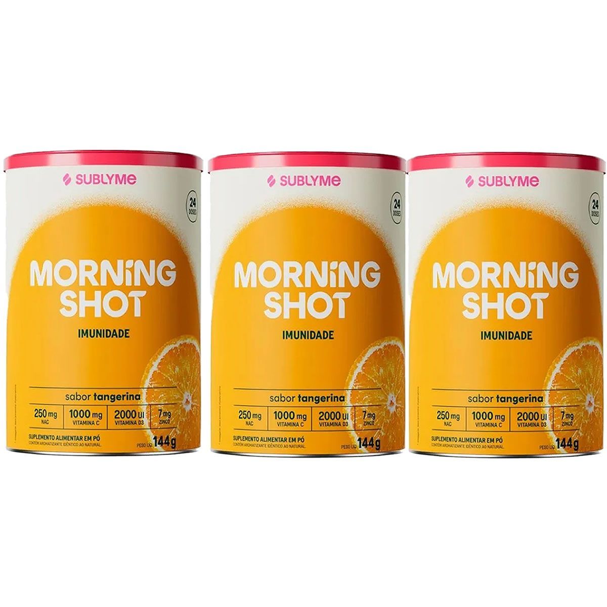 Kit 3X Morning Shot - 144g Tangerina - Sublyme