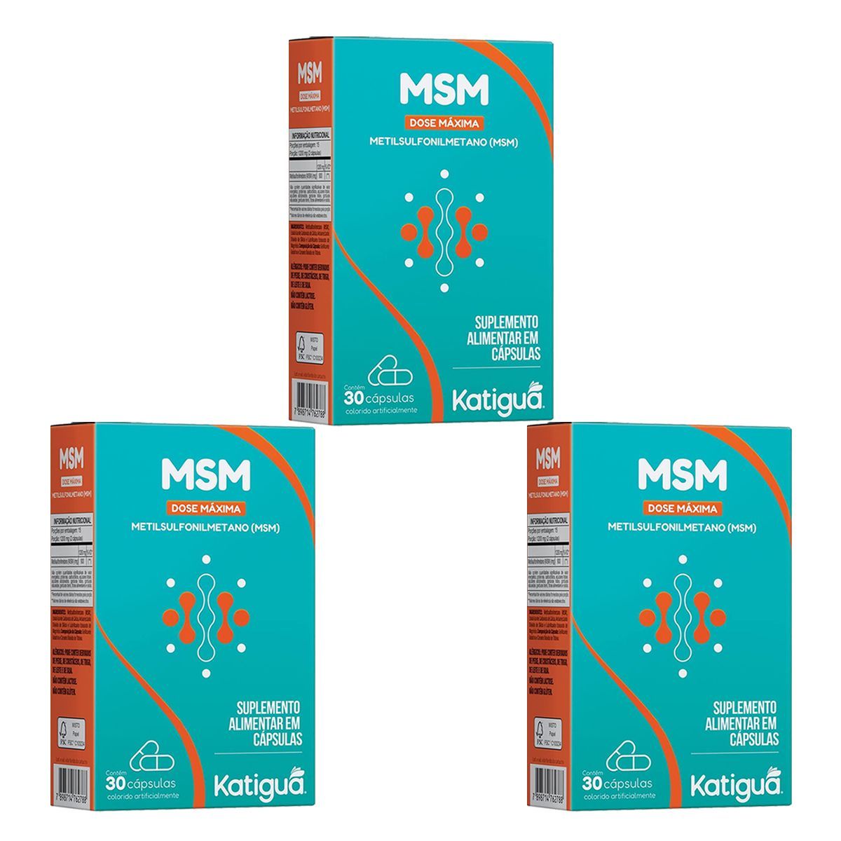 Kit 3X MSM Dose M�xima - 30 C�psulas - Katigu�