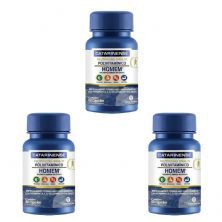 Kit 3X Multi Polivitaminico Homem - 60 C�psulas - Catarinense Nutri��o