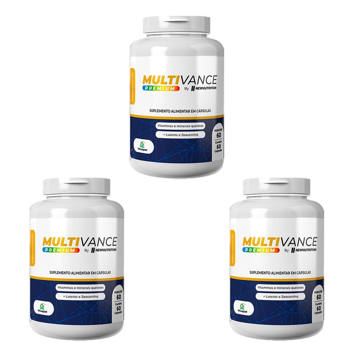 Kit 3X Multivance Premium - 60 C�psulas - NewNutrition